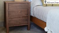 Hardwood Walnut Bedside Table image 1